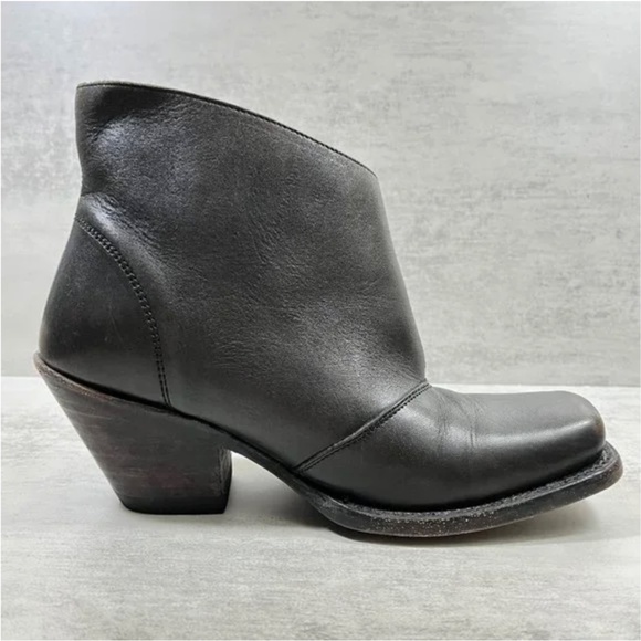 John Fluevog Shana Leather Monk Strap Heeled Ankle Boots - Women's Size 7.5 - Picture 2 of 10